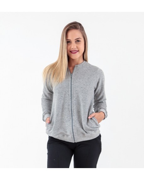 C158- CAMPERA CON CIERRE Y BOLSILLOS